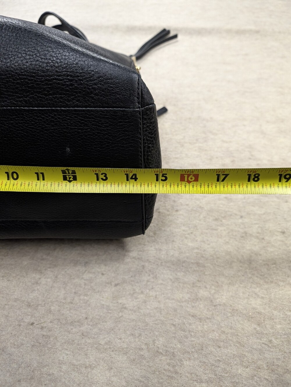 Like New Kate Spade Black Streen Brennan Shoulder Bag Pebbled Leather Mid size - Picture 6 of 15